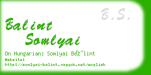 balint somlyai business card